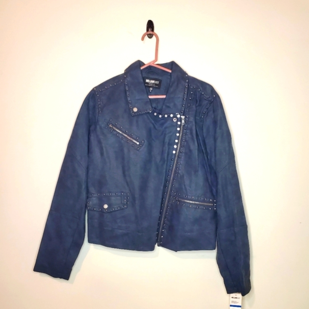 William Rast Studded faux leather Jacket NWT